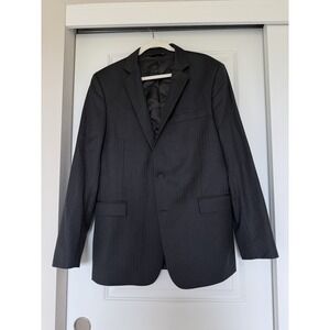 Men's brooks brothers‎ 1818 blazer regent Gray 2 Buttons Suit Stripe 42L 36W